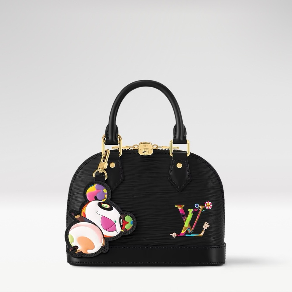 Louis Vuitton Black Mini Bag with Gold Accents